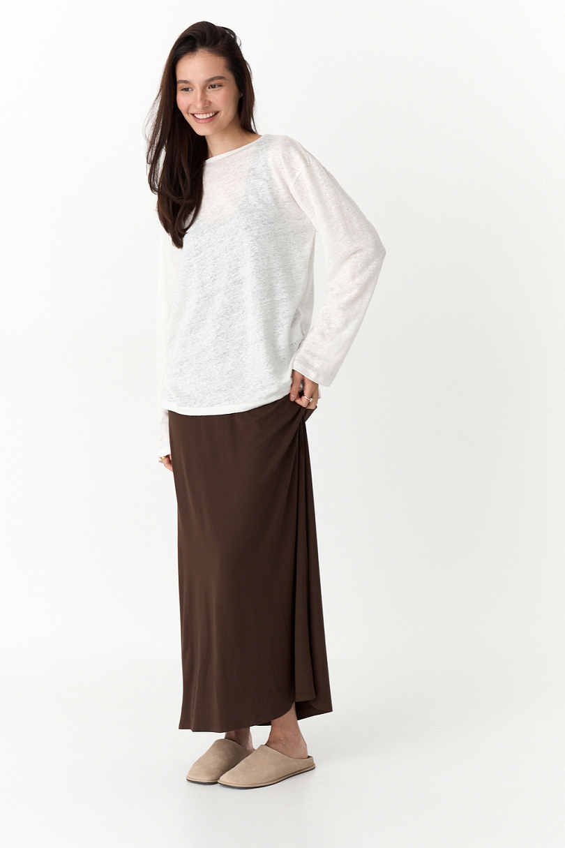 Лонгслив из 100% трикотажного льна