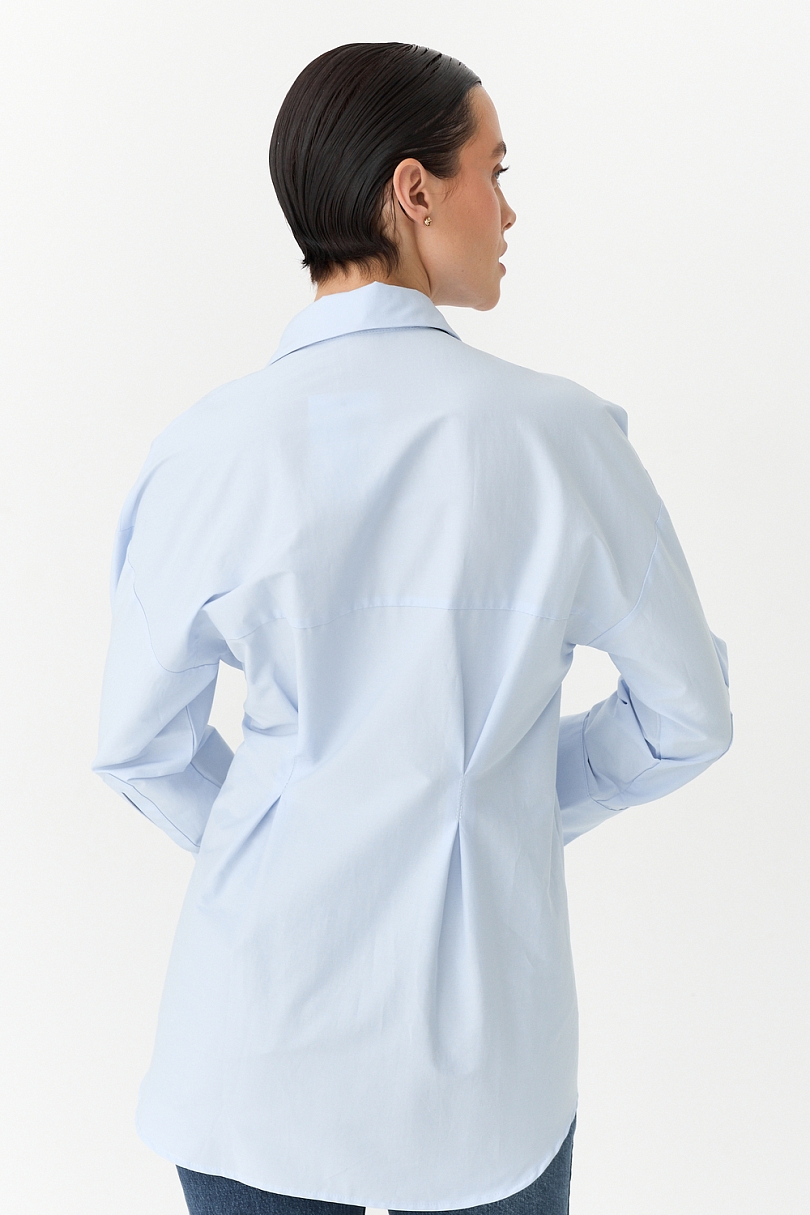 Рубашка приталенная с ассиметрией