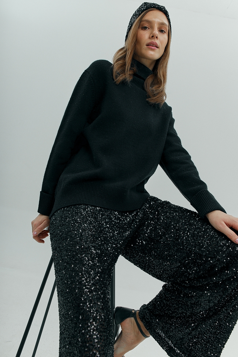 Брюки с пайетками